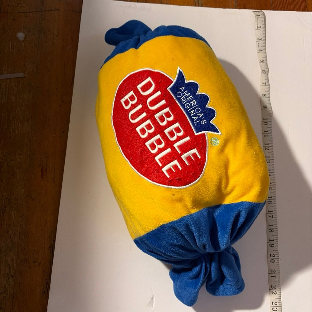 Dubble Bubble Plush Candy Pillow – Brand Logo Stuffed Toy – Novelty Decor